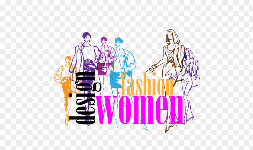 Fashion Women Poster Vector Image Illustration PNG