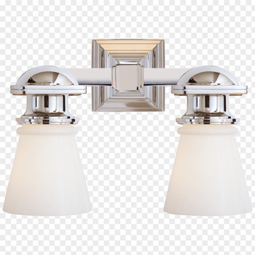 Light Sconce White Glass Visual Comfort PNG