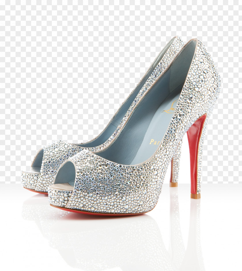 Louboutin Christian Court Shoe Imitation Gemstones & Rhinestones High-heeled Footwear PNG