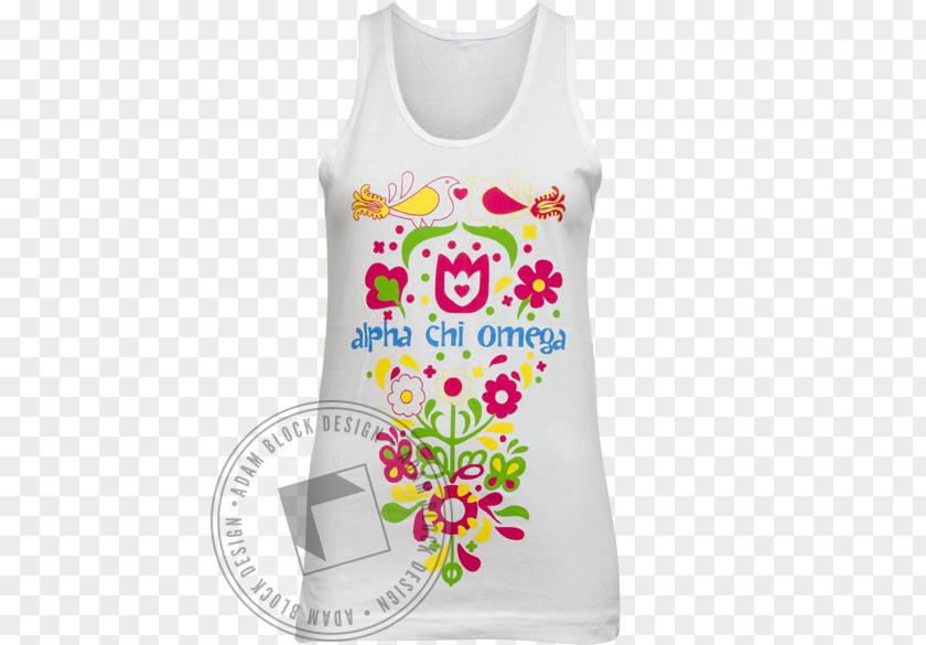 Chi-Chi T-shirt Alpha Chi Omega Sleeveless Shirt Lindsay Gillis PNG