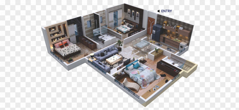 Mahavir Aquila Damji Shamji Shah Group Screenshot 3D Computer Graphics Floor Plan PNG