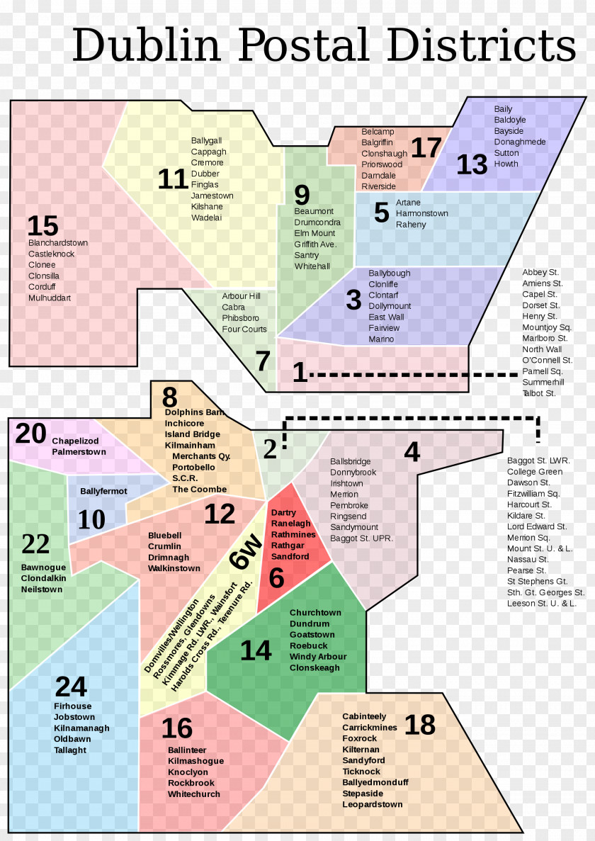 Map Churchtown, Dublin Postal Code DE Postcode Area PNG