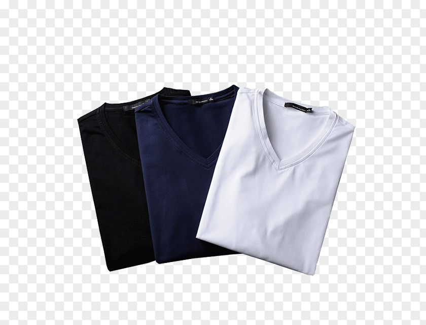 Men's V-neck T-shirt Sleeve Collar Neckline PNG