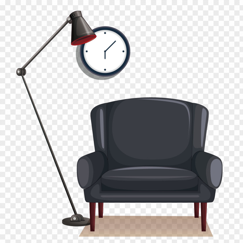 Vector Lamp Sofa Chair Couch PNG