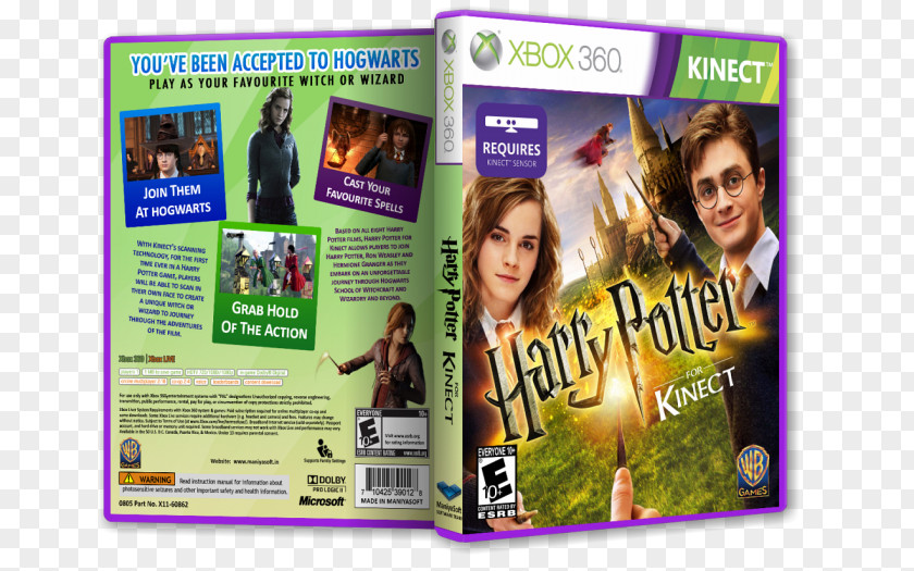 Xbox Harry Potter For Kinect 360 Video Game Sevilha Computadores PNG