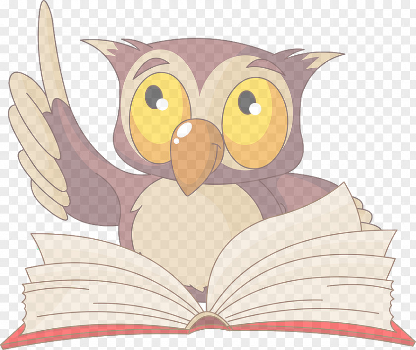 Animated Cartoon Wing Owl Bird Clip Art Reading PNG
