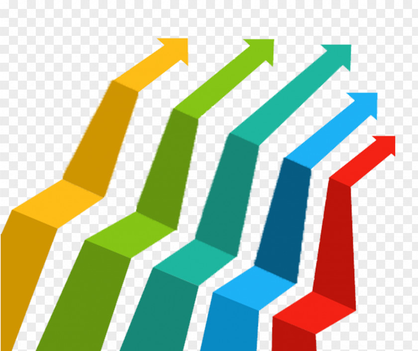 Colored Arrows Graphic Design Ppt PNG