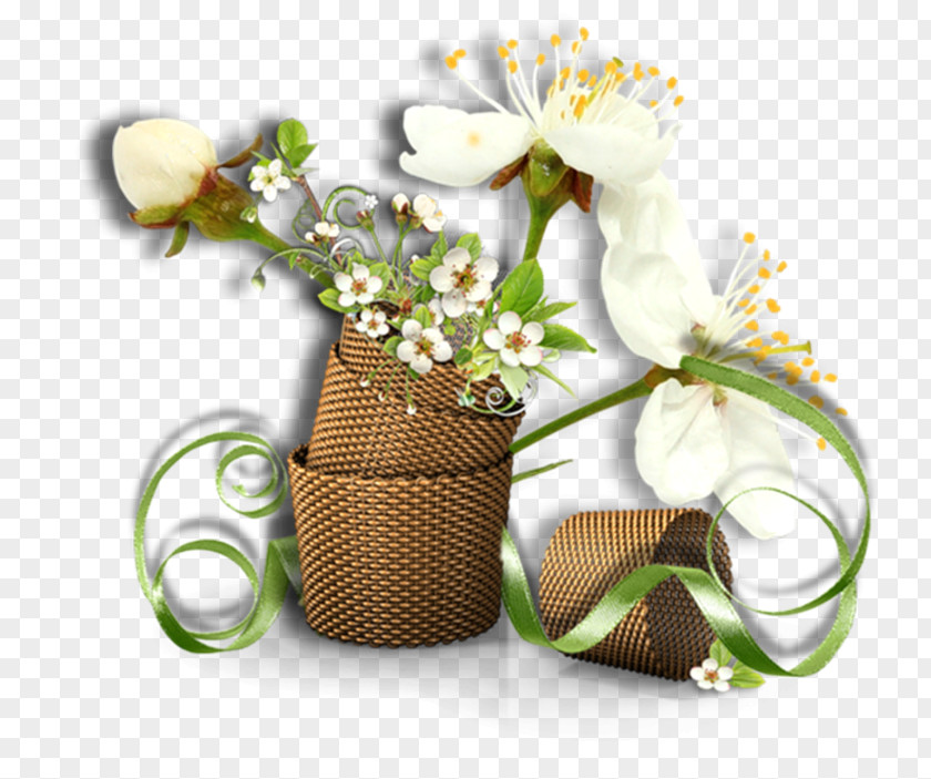 Floral Design Coffee Cup PNG
