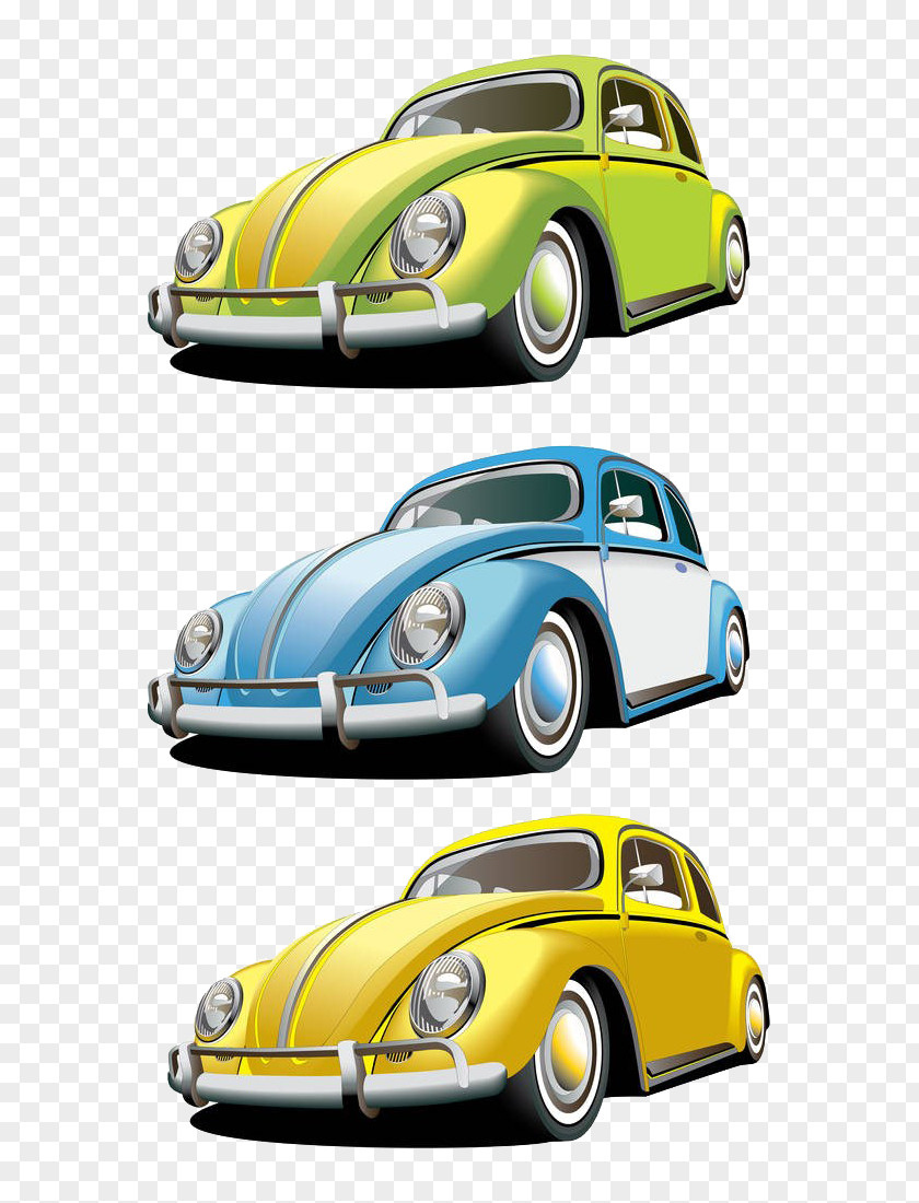 Legacy Convertible Car Painted Vintage Volkswagen Beetle PNG