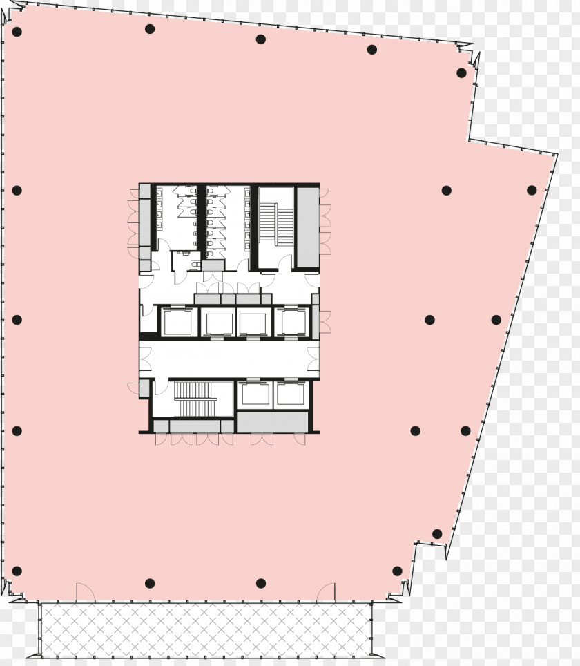 Line Architecture Floor Plan Facade Pink M PNG