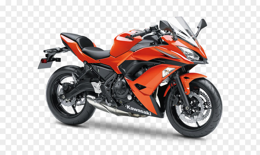 Orange Kawasaki Ninja 650R Motorcycles PNG