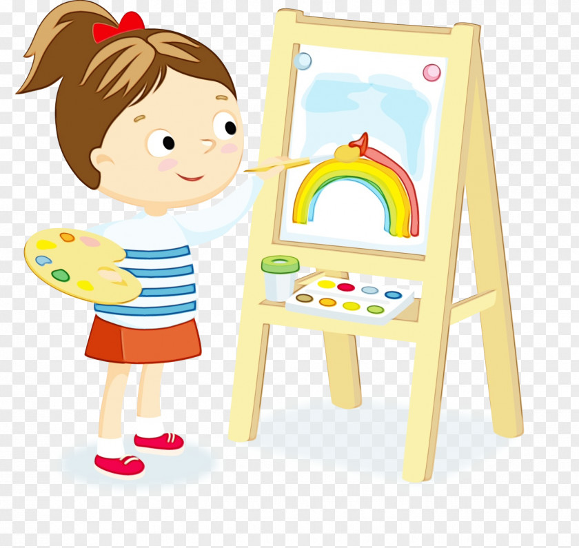Child Art Playset Easel Background PNG