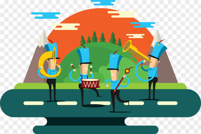 Band Performance Musical Ensemble Instrument Illustration PNG