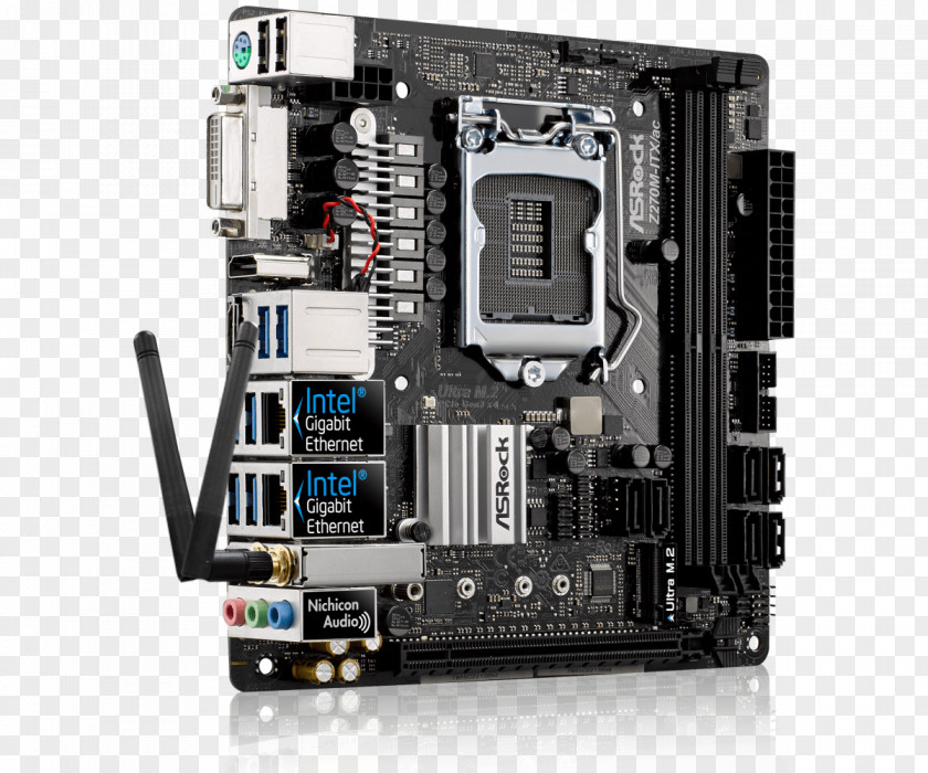 Intel Motherboard Mini-ITX LGA 1151 ASRock Fatal1ty Z270 Gaming K6 PNG
