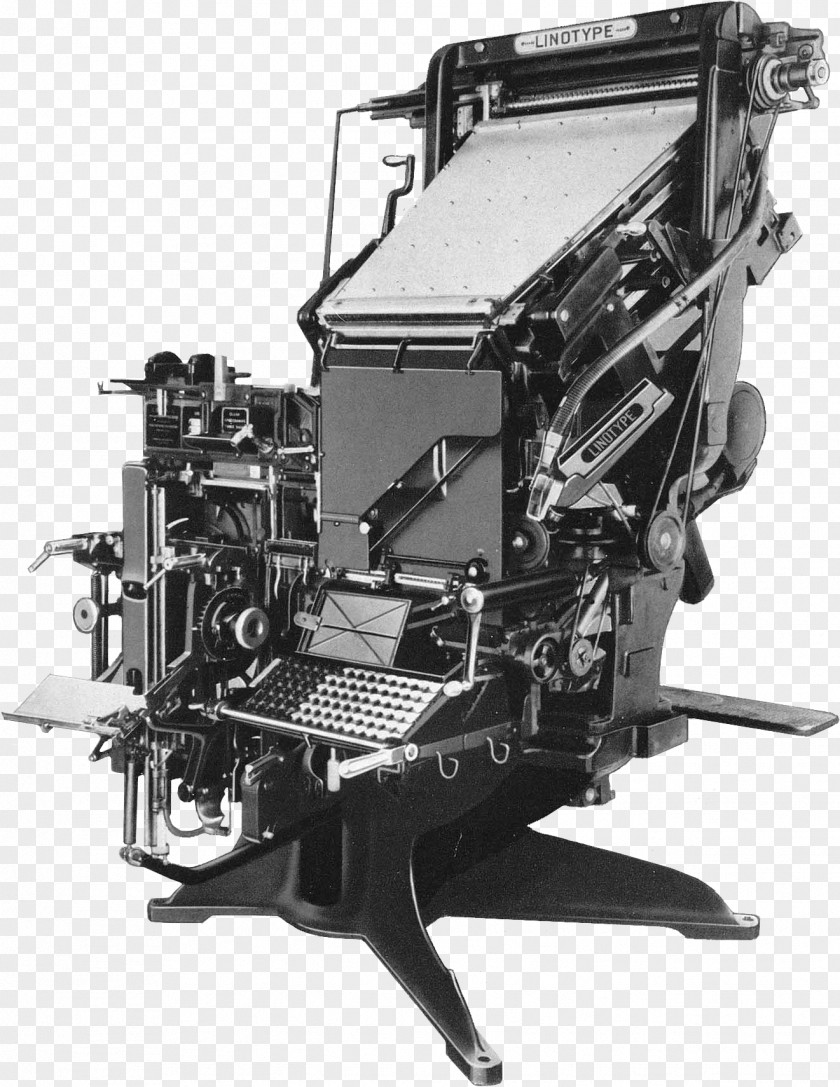 Letterpress Linotype Machine Paper Typesetting Printing PNG