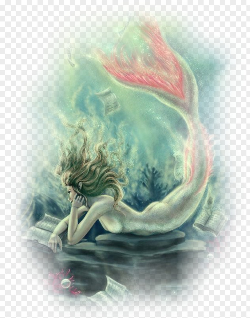 Book Spellbinding Darkness: The Fantasy And Gothic Art Of Tiffany Toland-Scott Mermaid Painting PNG