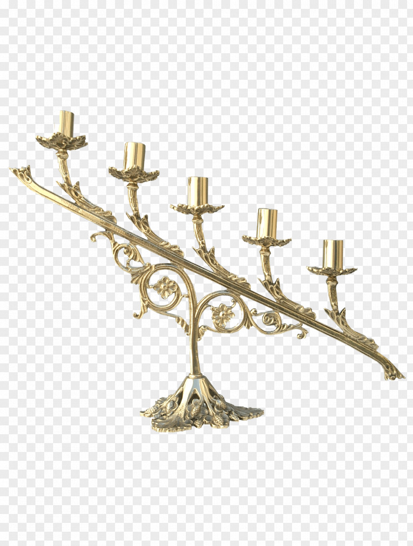 Brass Candlestick Chart Table PNG
