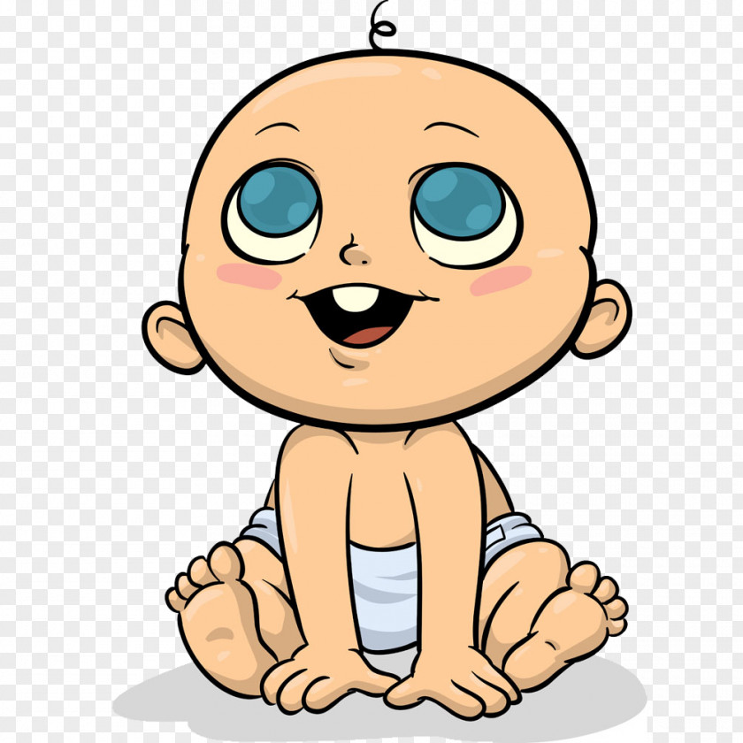 Cute Cartoon Baby Infant Drawing Clip Art PNG