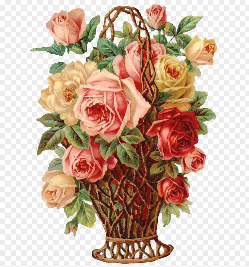 Flower Garden Roses Bouquet Bokmärke Floral Design PNG