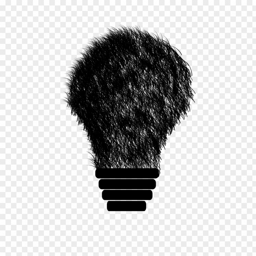 M Brush Fur Black & White PNG