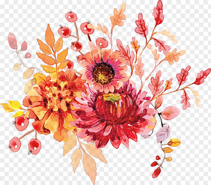 Wildflower Floristry Watercolor Floral Background PNG