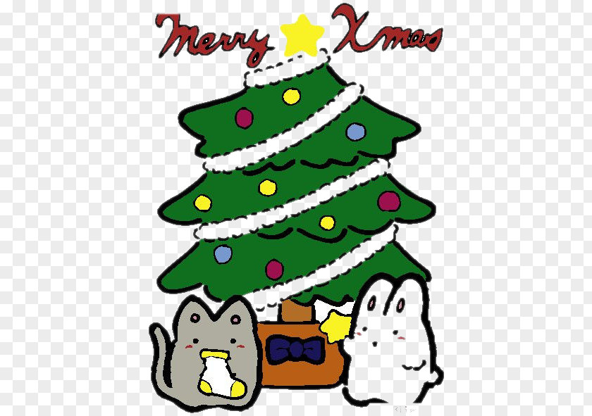 Cartoon Christmas Tree Clip Art PNG