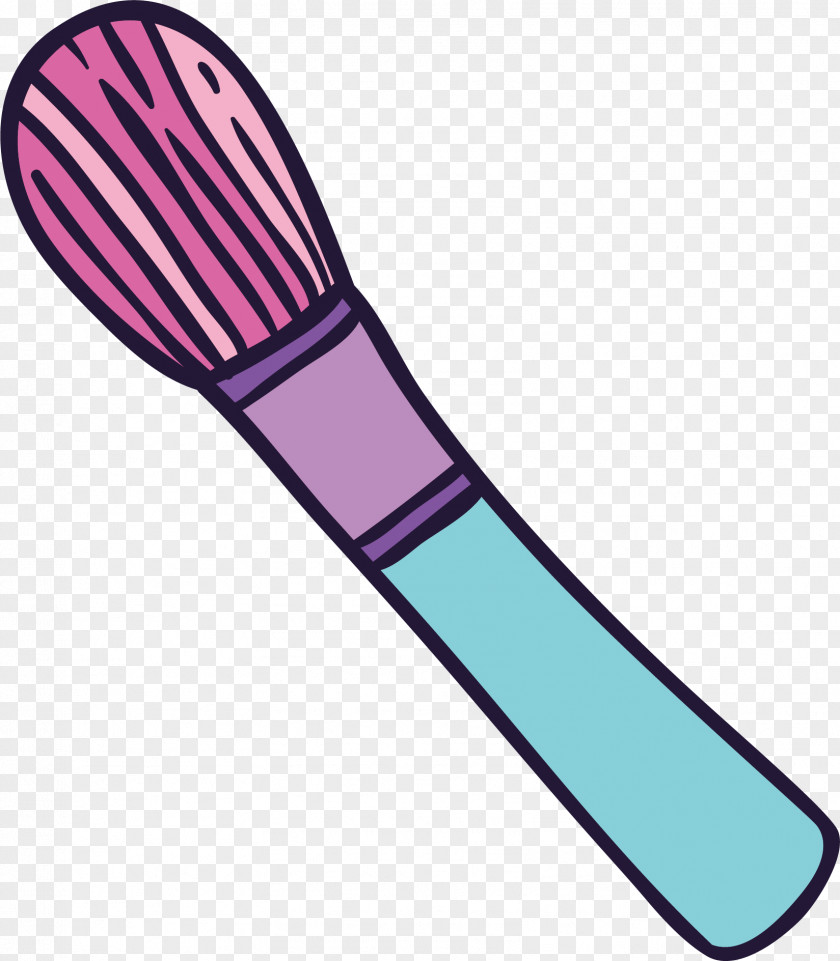 Purple Makeup Brush Vector Clip Art PNG