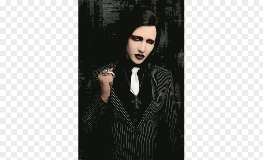 Telegram Marilyn Manson Sticker Tuxedo Portrait PNG