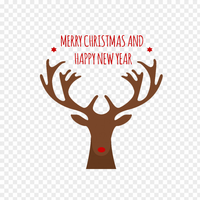 Christmas Deer Rudolph Reindeer Santa Claus Moose PNG