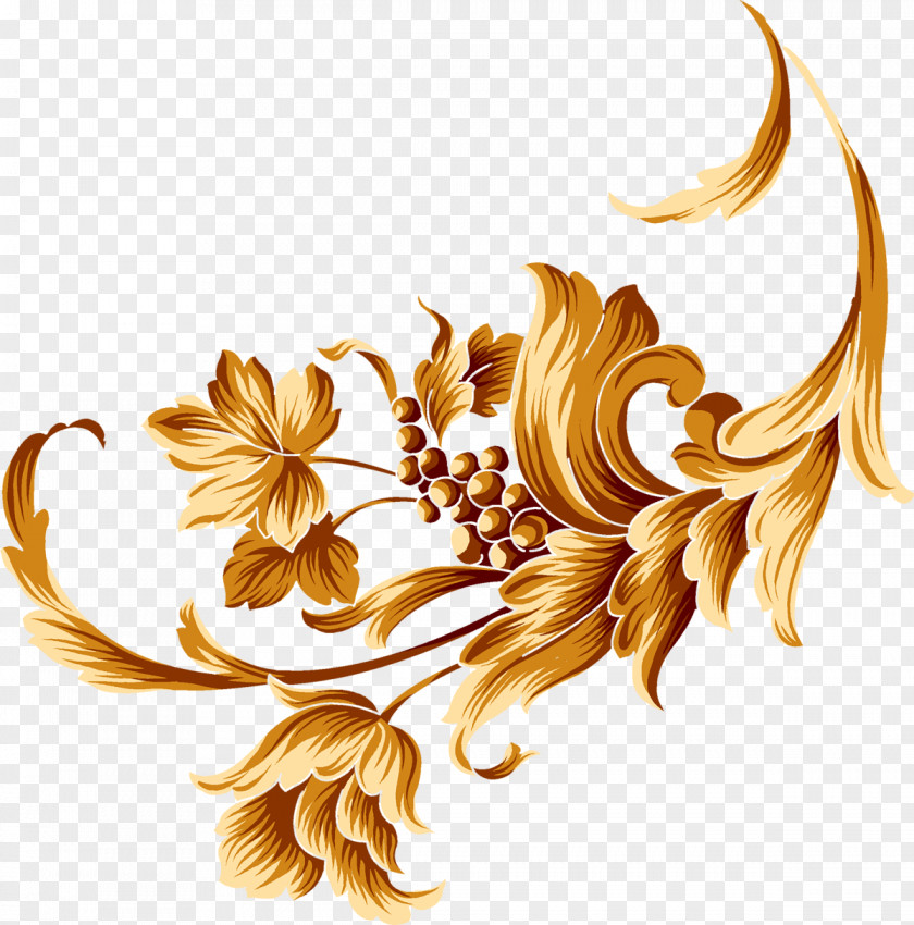 Gold Flower Clip Art PNG
