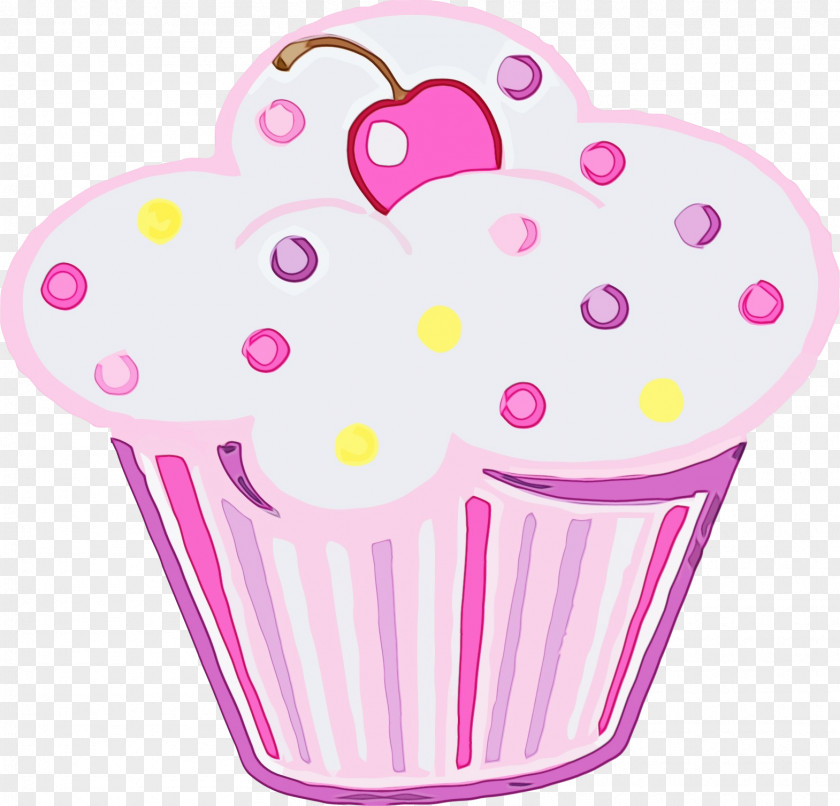 Heart Polka Dot Pink Birthday Cake PNG