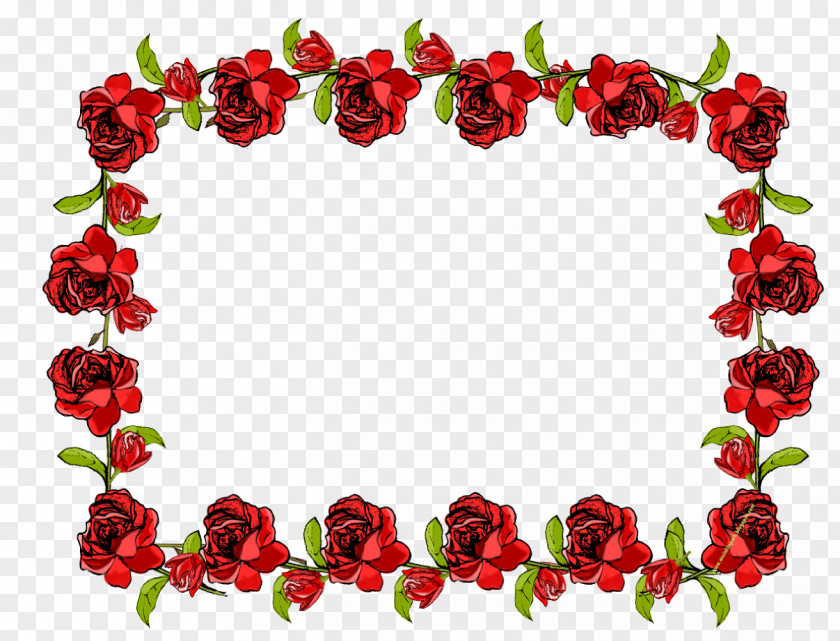 Red Flower Frame Transparent Picture Image File Formats Clip Art PNG