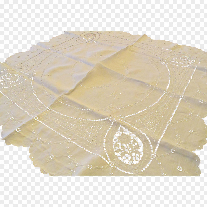 Tablecloth Place Mats Beige Material PNG