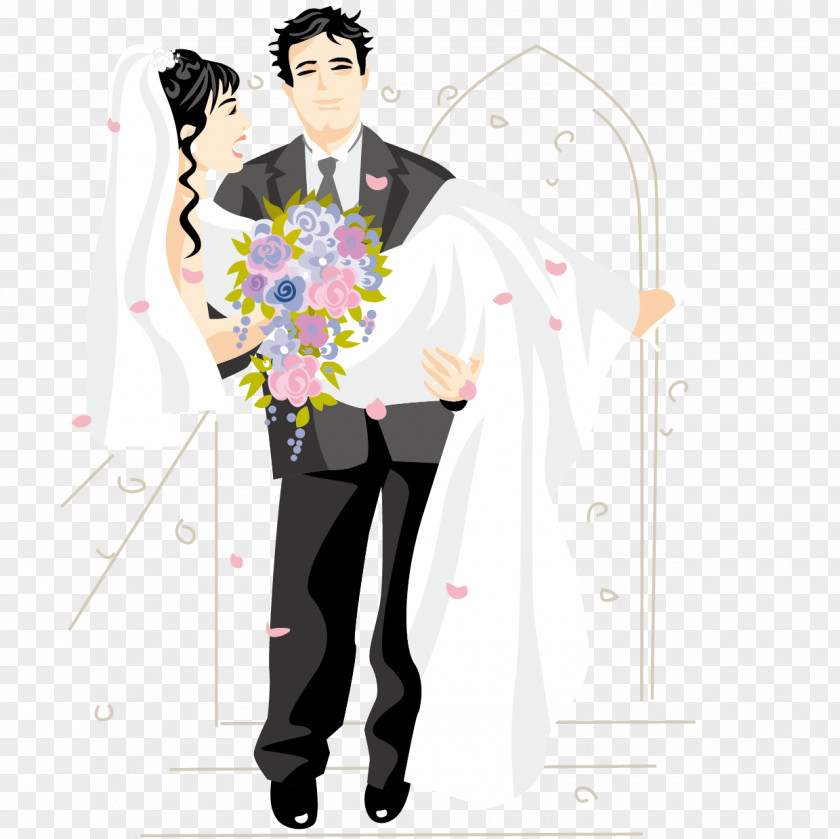 The Bride And Groom Hold Vector Wedding Marriage Bridegroom PNG
