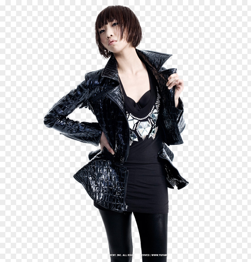 2ne1 Gong Minji Leather Jacket Robe Nightwear Nightgown PNG