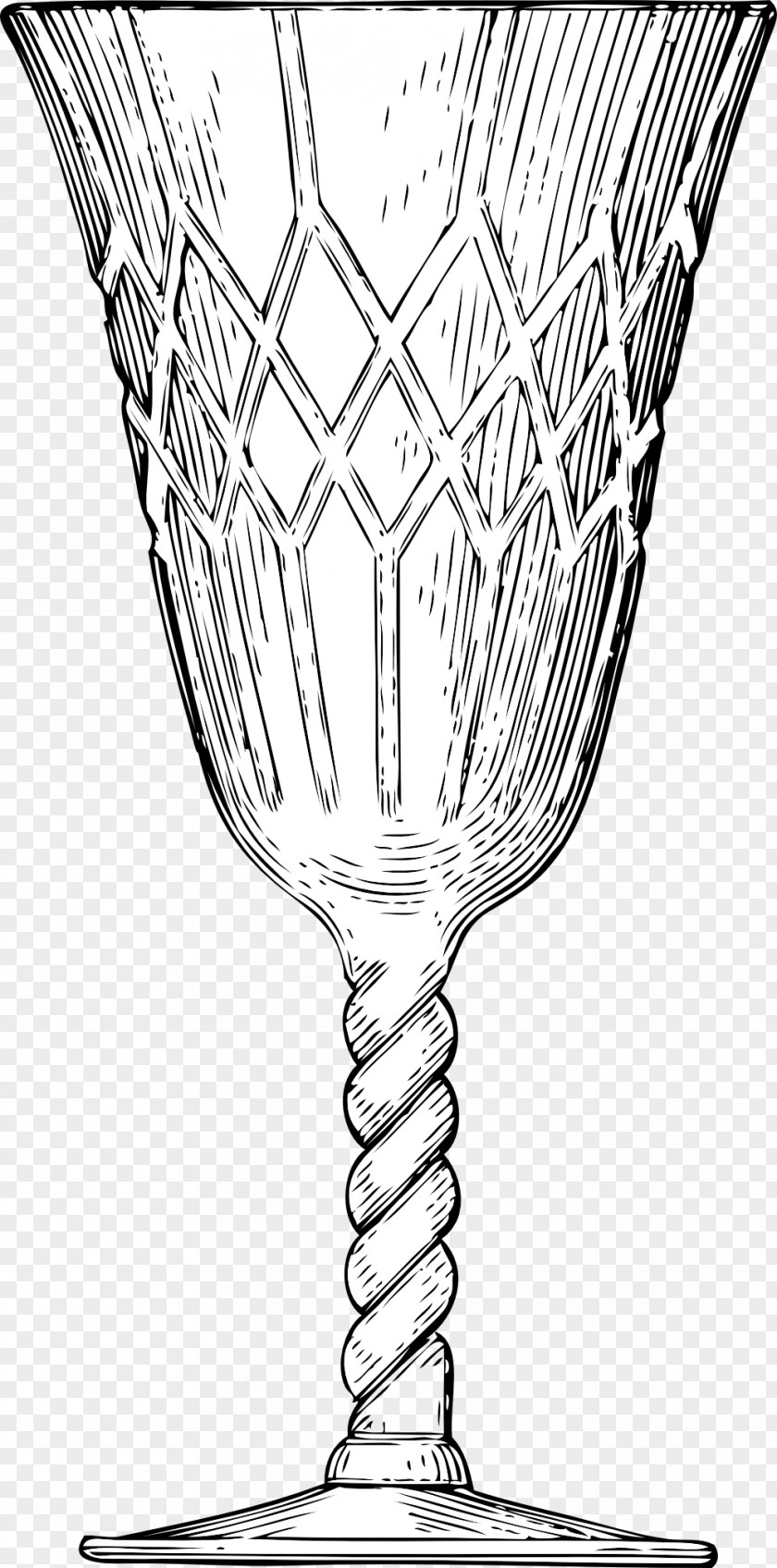 Crystal Lead Glass Chalice Clip Art PNG