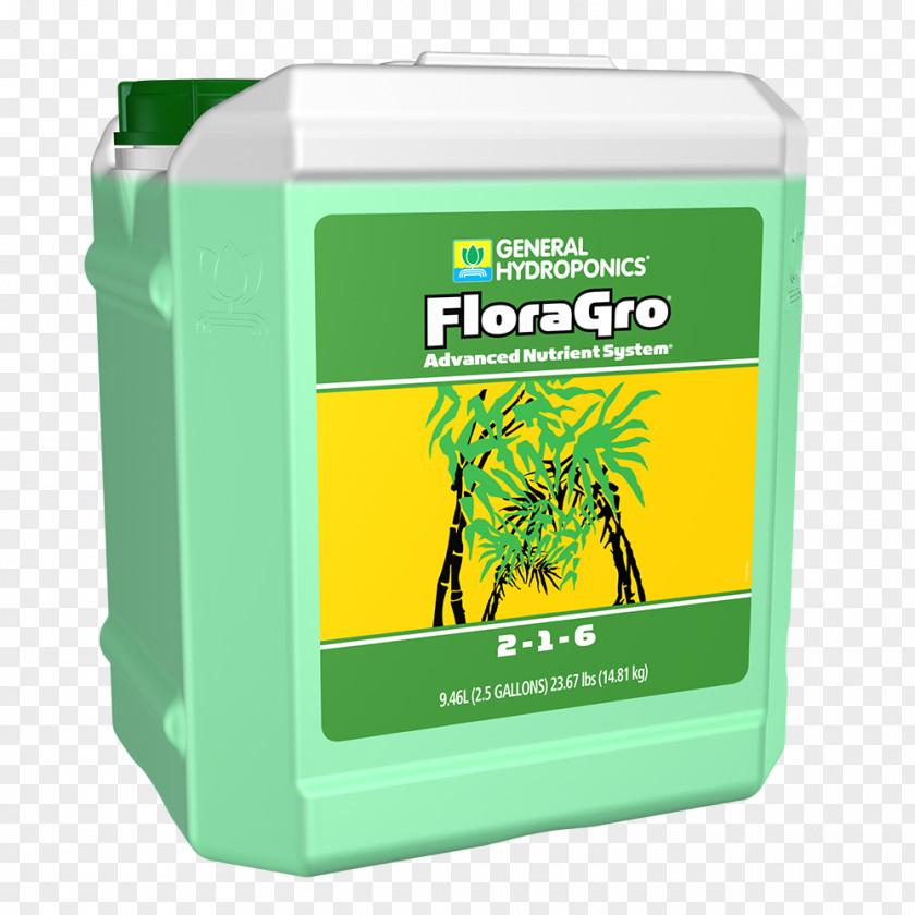 General Hydroponics FloraGro Fertilisers GH Flora Gro Organics BioThrive Grow Gallon PNG