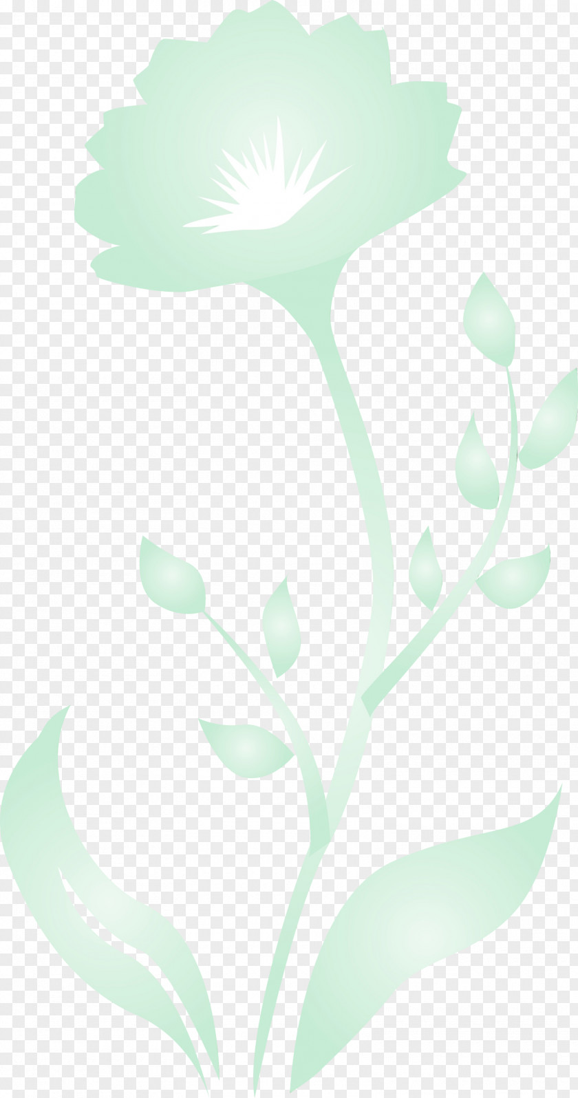 Green Leaf Plant Pedicel Flower PNG