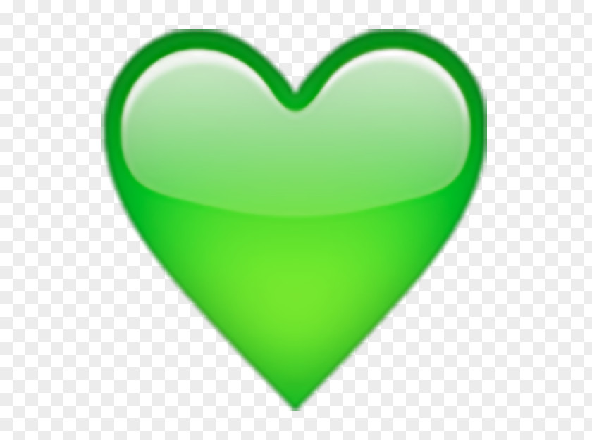 Heart Emoji Green Symbol Yellow PNG