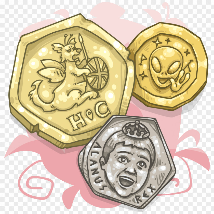 Coin Gold Cash Money Font PNG