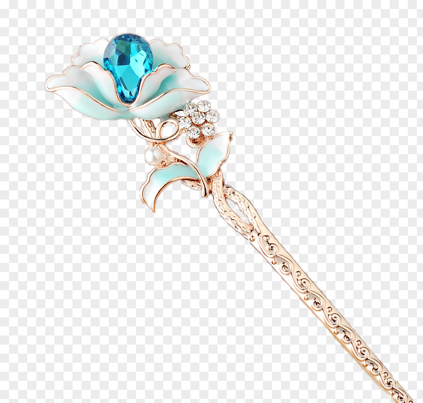 Paint Diamond Hair Ornaments Turquoise Brooch Body Jewellery PNG