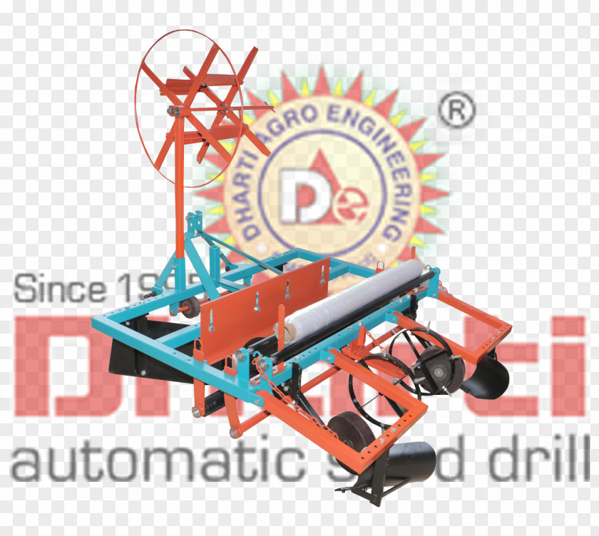 Tractor Machine Seed Drill Plastic Mulch PNG