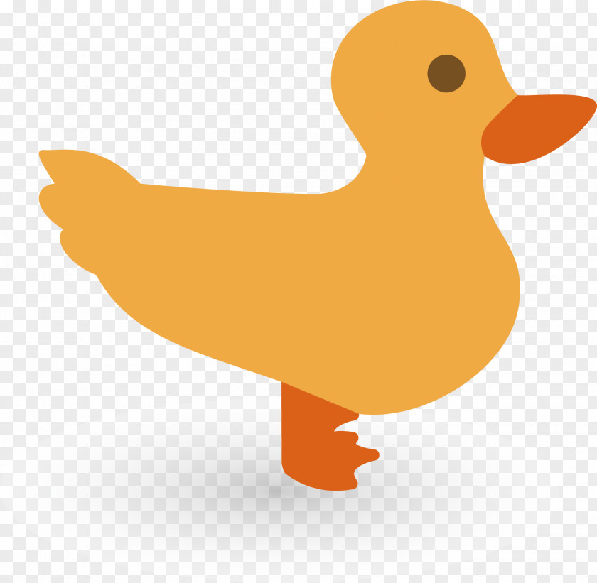 Vector Hand-painted Little Yellow Duck Cartoon Euclidean Illustration PNG