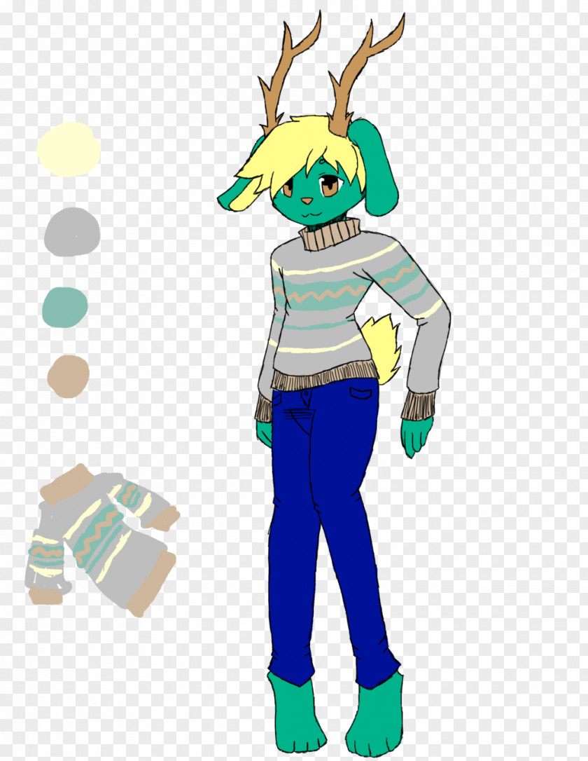 Deer Headgear Character Clip Art PNG