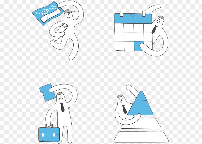 Four Ppt Icon Material Clip Art PNG