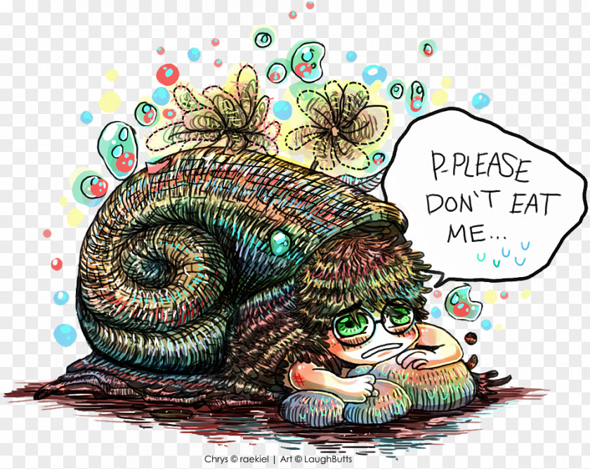 Snail Serpent Cartoon Legendary Creature PNG