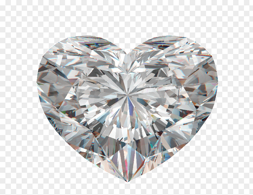 Stone Heart Diamond Cut Engagement Ring Jewellery PNG