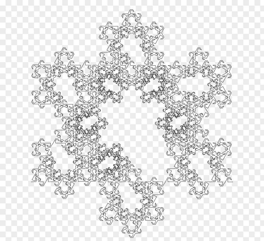 Hausdorff Dimension Fractal Curve Koch Snowflake PNG
