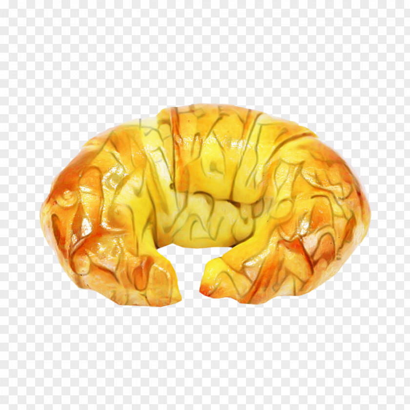 Kifli Viennoiserie Orange Background PNG