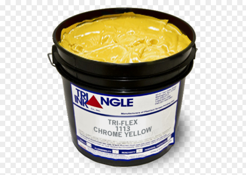 Yellow Triangle Plastisol Screen Printing Ink PNG